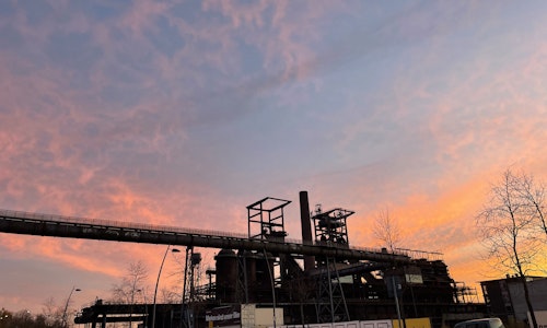 Hochofen von Bergmann aus gesehen